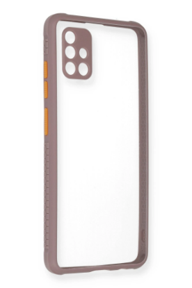 Newface Samsung Galaxy A51 Kılıf Miami Şeffaf Silikon - Açık Mor resmi