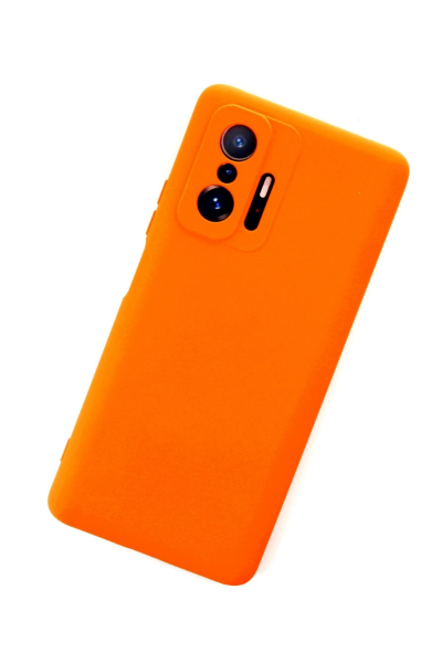 Newface Xiaomi Mi 11T Pro Kılıf Nano içi Kadife Silikon - Turuncu resmi