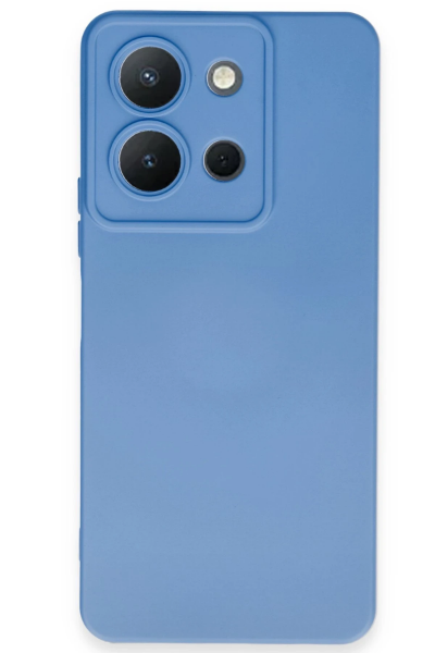 Newface Vivo Y36 Kılıf Nano içi Kadife Silikon - Mavi resmi