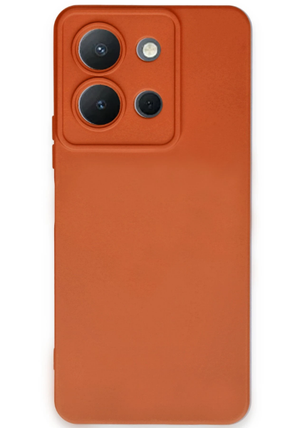 Newface Vivo Y36 Kılıf Nano içi Kadife Silikon - Turuncu resmi