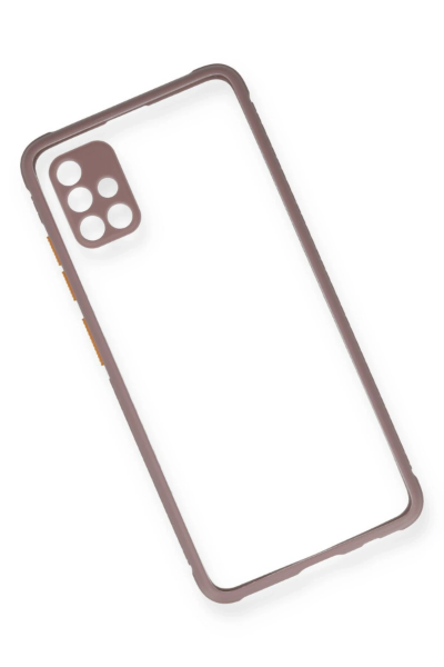 Newface Samsung Galaxy A71 Kılıf Miami Şeffaf Silikon - Açık Mor resmi