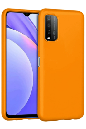 Newface Xiaomi Redmi 9T Kılıf Nano içi Kadife Silikon - Turuncu resmi