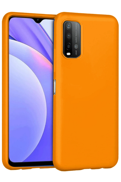 Newface Xiaomi Redmi 9T Kılıf Nano içi Kadife Silikon - Turuncu resmi