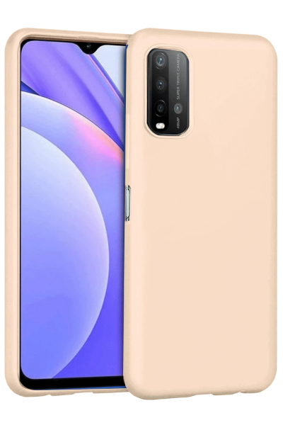Newface Xiaomi Redmi 9T Kılıf Nano içi Kadife Silikon - Pudra resmi