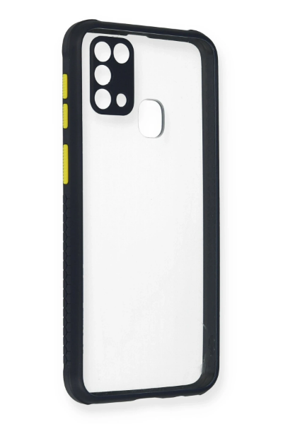 Newface Samsung Galaxy M31 Kılıf Miami Şeffaf Silikon - Lacivert resmi
