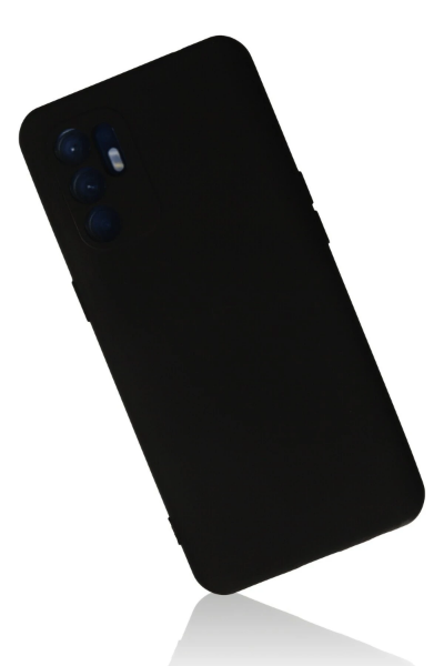 Newface Oppo Reno 6 Kılıf Nano içi Kadife Silikon - Siyah resmi