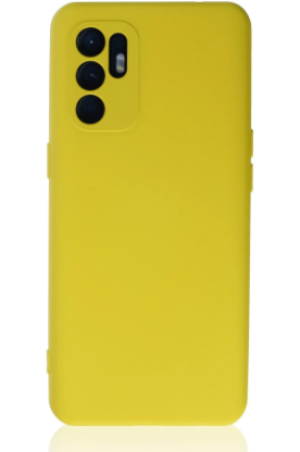 Newface Oppo Reno 6 Kılıf Nano içi Kadife Silikon - Sarı1 resmi