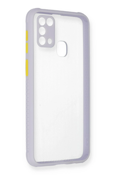 Newface Samsung Galaxy M31 Kılıf Miami Şeffaf Silikon - Lila resmi