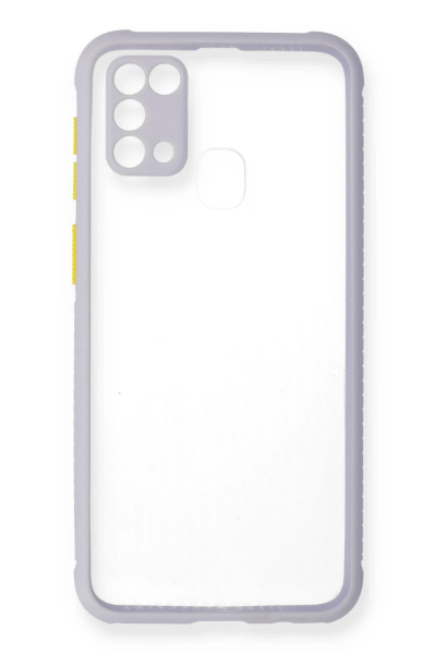Newface Samsung Galaxy M31 Kılıf Miami Şeffaf Silikon - Lila resmi