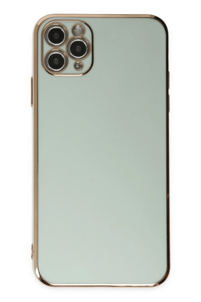 Newface iPhone 11 Pro Max Kılıf Volet Silikon - Açık Yeşil resmi