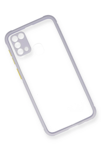 Newface Samsung Galaxy M31 Kılıf Miami Şeffaf Silikon - Lila resmi