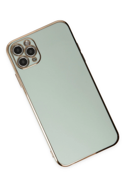 Newface iPhone 11 Pro Max Kılıf Volet Silikon - Açık Yeşil resmi
