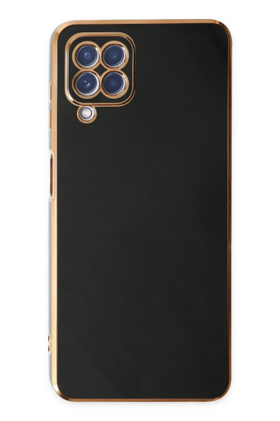 Newface Samsung Galaxy A12 Kılıf Volet Silikon - Siyah resmi