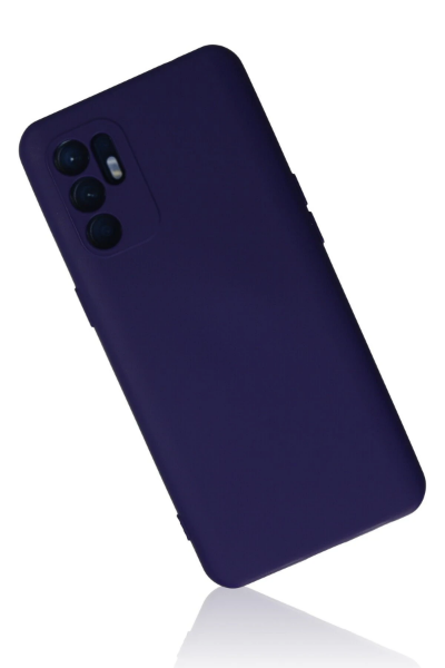 Newface Oppo Reno 6 Kılıf Nano içi Kadife Silikon - Mor resmi