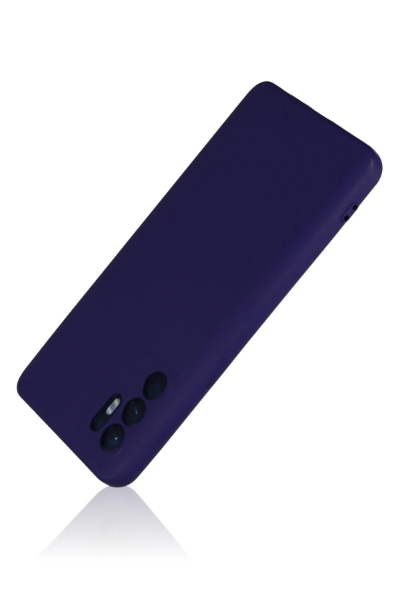 Newface Oppo Reno 6 Kılıf Nano içi Kadife Silikon - Mor resmi