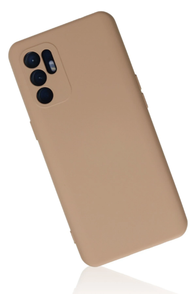 Newface Oppo Reno 6 Kılıf Nano içi Kadife Silikon - Pudra resmi