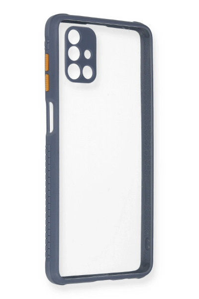 Newface Samsung Galaxy M51 Kılıf Miami Şeffaf Silikon - Gri resmi