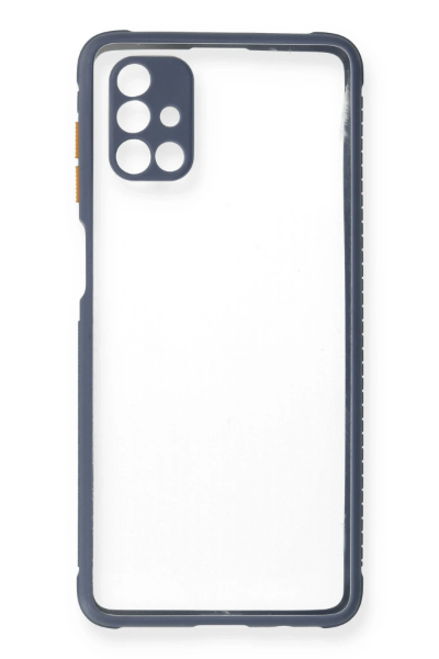 Newface Samsung Galaxy M51 Kılıf Miami Şeffaf Silikon - Gri resmi