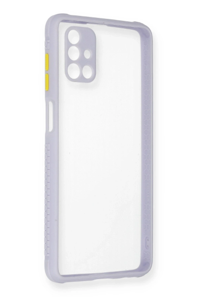 Newface Samsung Galaxy M51 Kılıf Miami Şeffaf Silikon - Lila resmi