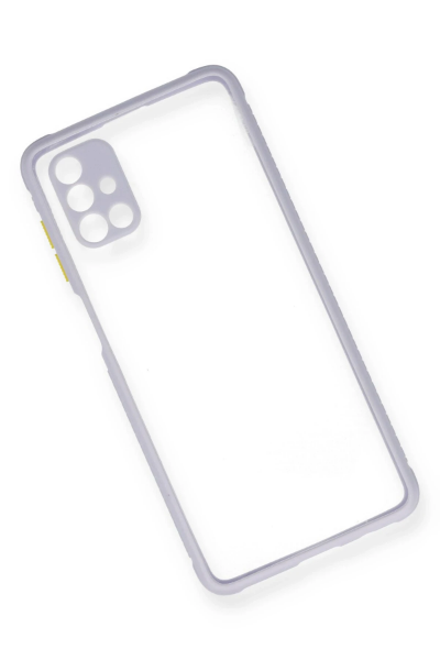 Newface Samsung Galaxy M51 Kılıf Miami Şeffaf Silikon - Lila resmi