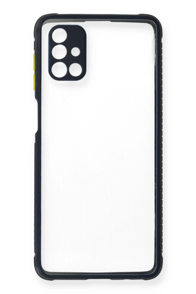 Newface Samsung Galaxy M51 Kılıf Miami Şeffaf Silikon - Lacivert resmi
