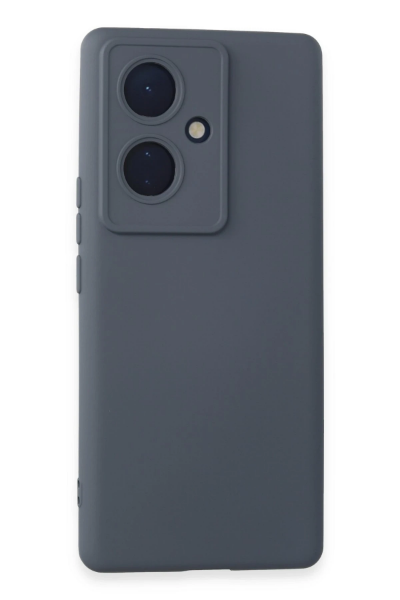 Newface Vivo V29 Lite Kılıf Nano içi Kadife Silikon - Gri resmi