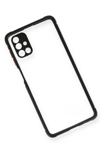 Newface Samsung Galaxy M51 Kılıf Miami Şeffaf Silikon - Siyah resmi