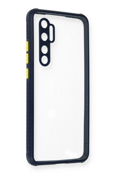 Newface Xiaomi Mi Note 10 Lite Kılıf Miami Şeffaf Silikon - Lacivert resmi