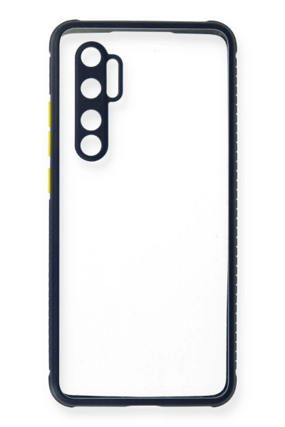 Newface Xiaomi Mi Note 10 Lite Kılıf Miami Şeffaf Silikon - Lacivert resmi