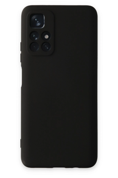 Newface Xiaomi Redmi Note 11T Kılıf Nano içi Kadife Silikon - Siyah resmi