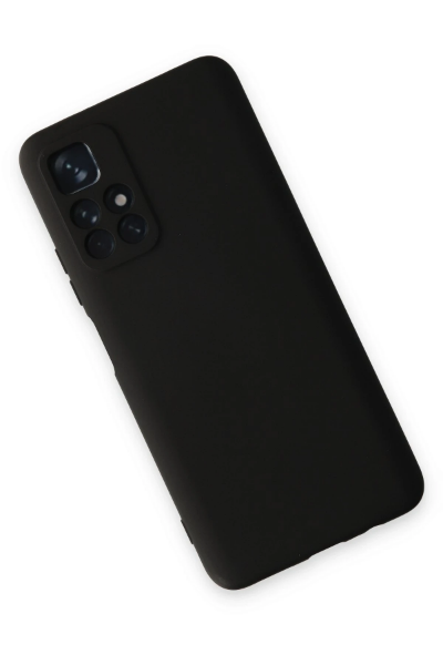 Newface Xiaomi Redmi Note 11T Kılıf Nano içi Kadife Silikon - Siyah resmi