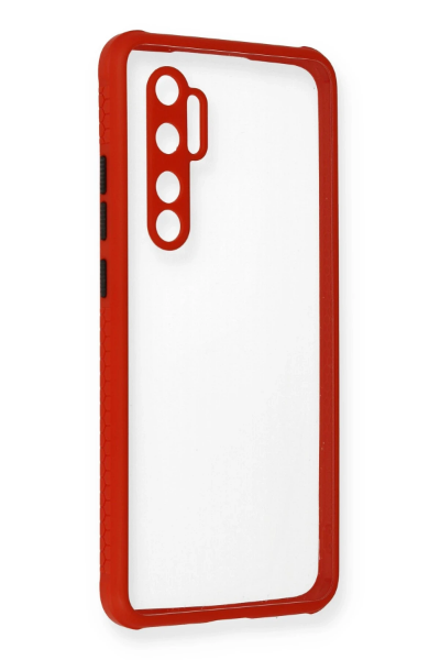 Newface Xiaomi Mi Note 10 Lite Kılıf Miami Şeffaf Silikon - Kırmızı resmi