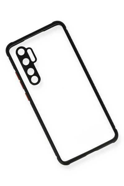 Newface Xiaomi Mi Note 10 Lite Kılıf Miami Şeffaf Silikon - Siyah resmi
