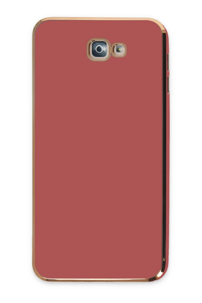 Newface Samsung Galaxy J7 Prime Kılıf Volet Silikon - Kırmızı resmi