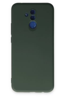Newface Huawei Mate 20 Lite Kılıf Nano içi Kadife Silikon - Koyu Yeşil resmi