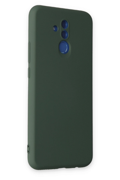 Newface Huawei Mate 20 Lite Kılıf Nano içi Kadife Silikon - Koyu Yeşil resmi