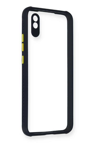 Newface Xiaomi Redmi 9A Kılıf Miami Şeffaf Silikon - Lacivert resmi
