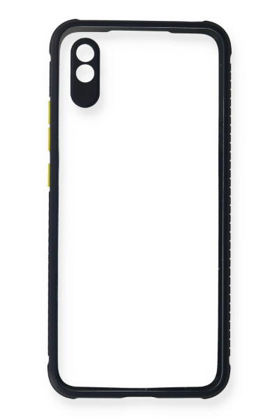 Newface Xiaomi Redmi 9A Kılıf Miami Şeffaf Silikon - Lacivert resmi