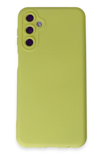 Newface Samsung Galaxy M34 5G Kılıf Nano içi Kadife Silikon - Sarı resmi