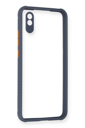Newface Xiaomi Redmi 9A Kılıf Miami Şeffaf Silikon - Gri resmi