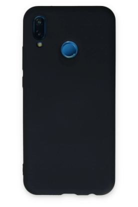 Newface Huawei P20 Lite Kılıf Nano içi Kadife Silikon - Lacivert resmi