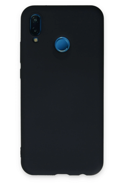 Newface Huawei P20 Lite Kılıf Nano içi Kadife Silikon - Lacivert resmi