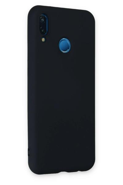 Newface Huawei P20 Lite Kılıf Nano içi Kadife Silikon - Lacivert resmi