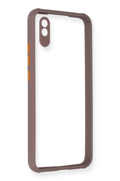 Newface Xiaomi Redmi 9A Kılıf Miami Şeffaf Silikon - Açık Mor resmi