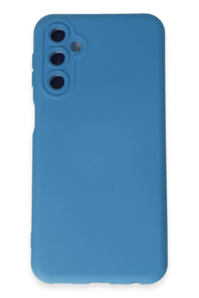 Newface Samsung Galaxy M34 5G Kılıf Nano içi Kadife Silikon - Mavi resmi