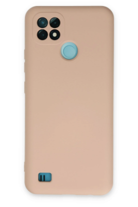 Newface Realme C21 Kılıf Nano içi Kadife Silikon - Pudra resmi