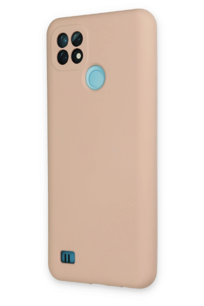 Newface Realme C21 Kılıf Nano içi Kadife Silikon - Pudra resmi