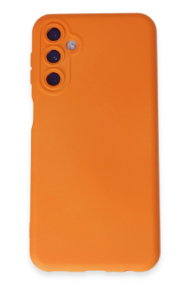 Newface Samsung Galaxy M34 5G Kılıf Nano içi Kadife Silikon - Turuncu resmi