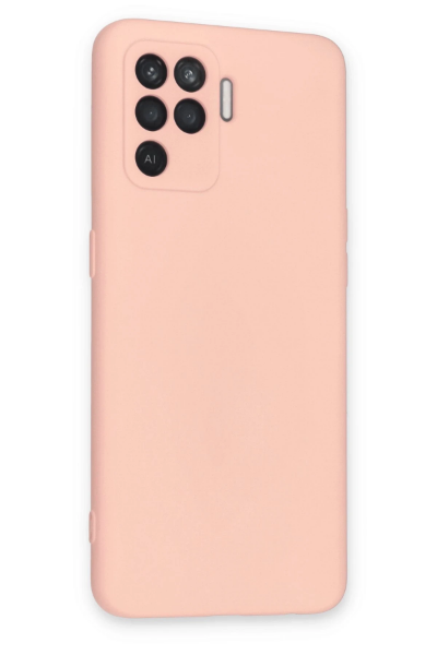 Newface Oppo Reno 5 Lite Kılıf Nano içi Kadife Silikon - Pudra resmi