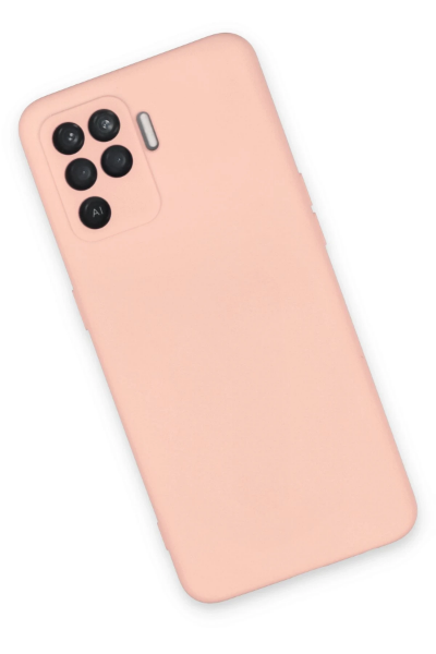 Newface Oppo Reno 5 Lite Kılıf Nano içi Kadife Silikon - Pudra resmi